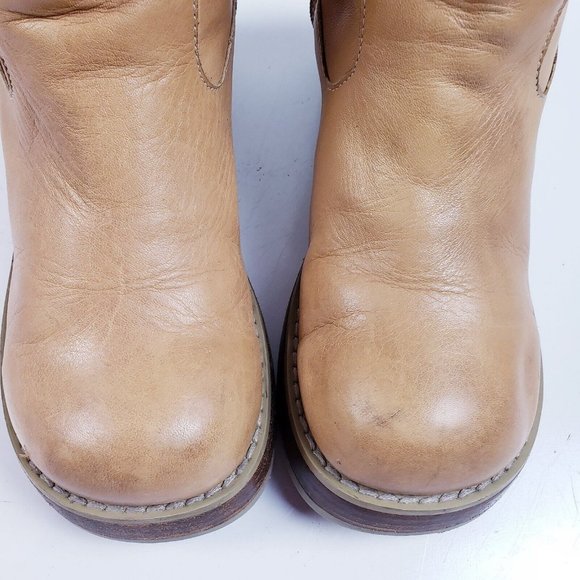 Candies Vintage Y2K 90s Chunky Heel Platform Camel Banana Suede Leather Size 9 - Picture 6 of 11